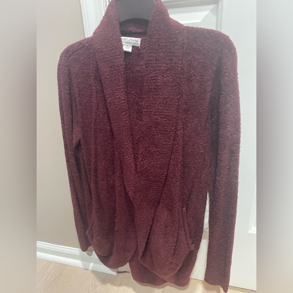 Barefoot Dreams Cozy Chic Open-Front Cardigan Sweater